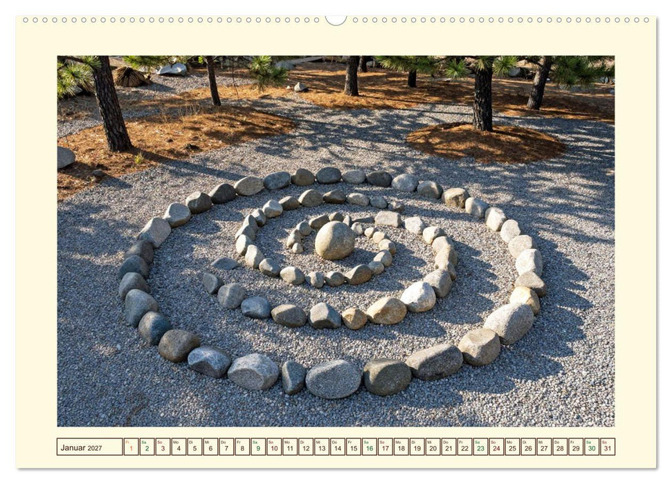 Gestaltete Stille - Wo die Natur zur Skulptur wird (CALVENDO Wandkalender 2027)