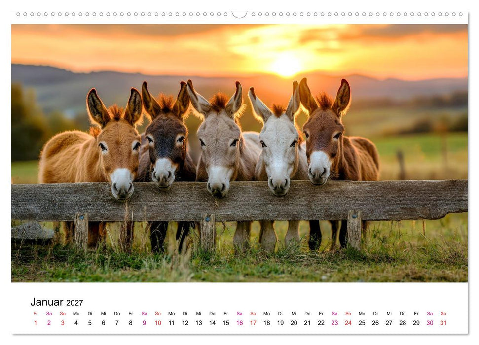 Esel - neugierige Typen (CALVENDO Wandkalender 2027)