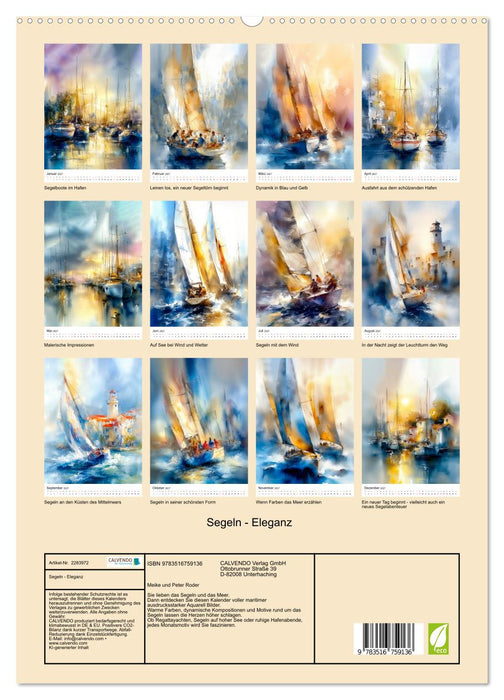 Segeln - Eleganz (CALVENDO Premium Wandkalender 2027)
