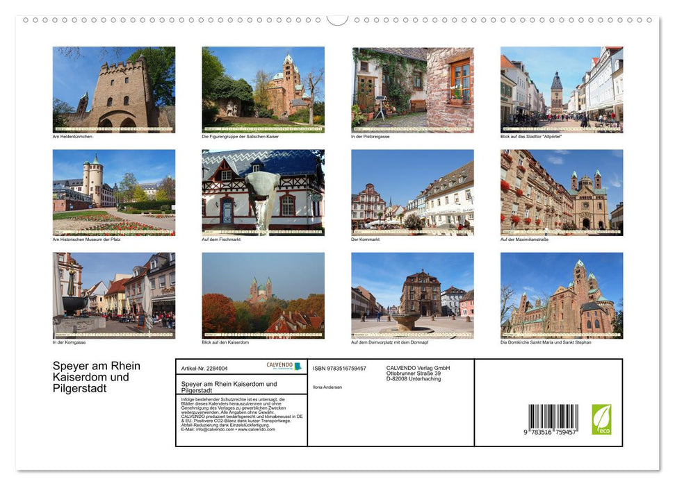 Speyer am Rhein Kaiserdom und Pilgerstadt (CALVENDO Premium Wandkalender 2027)