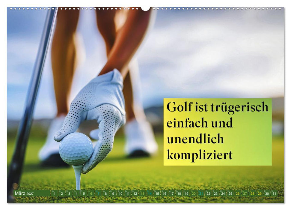 Golf - zwischen Grün und Gedanken (CALVENDO Premium Wandkalender 2027)