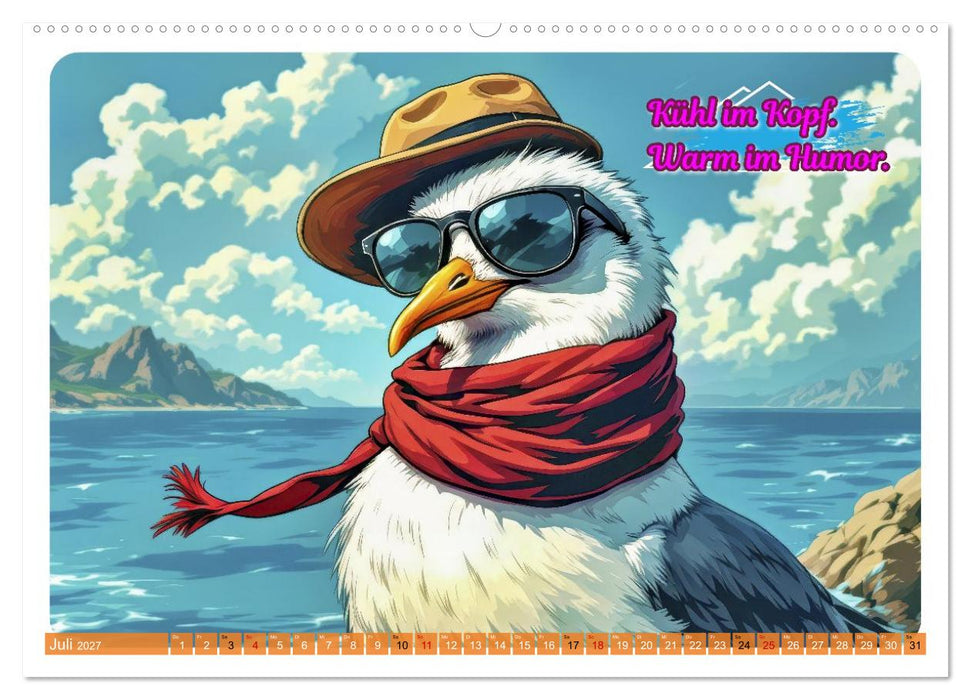 Norddeutsch Cool - Comic (CALVENDO Premium Wandkalender 2027)