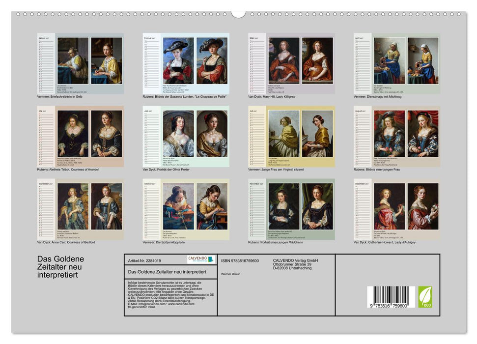 Das Goldene Zeitalter neu interpretiert (CALVENDO Premium Wandkalender 2027)