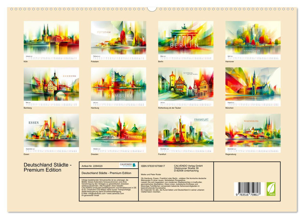 Deutschland Städte - Premium Edition (CALVENDO Premium Wandkalender 2027)