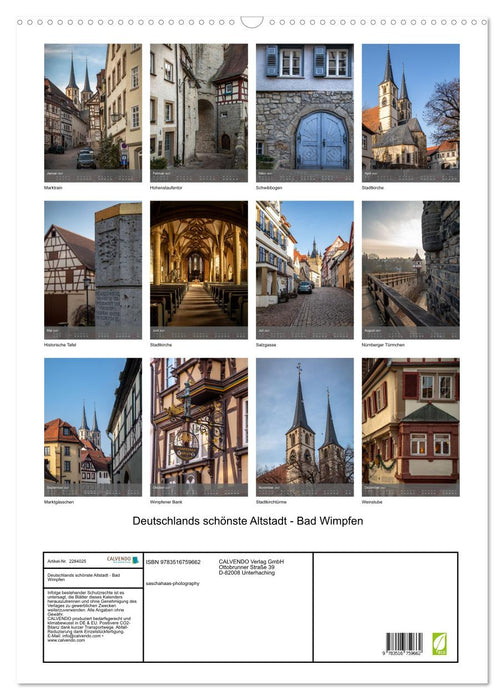 Deutschlands schönste Altstadt - Bad Wimpfen (CALVENDO Wandkalender 2027)