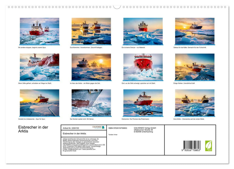 Eisbrecher in der Arktis (CALVENDO Premium Wandkalender 2027)