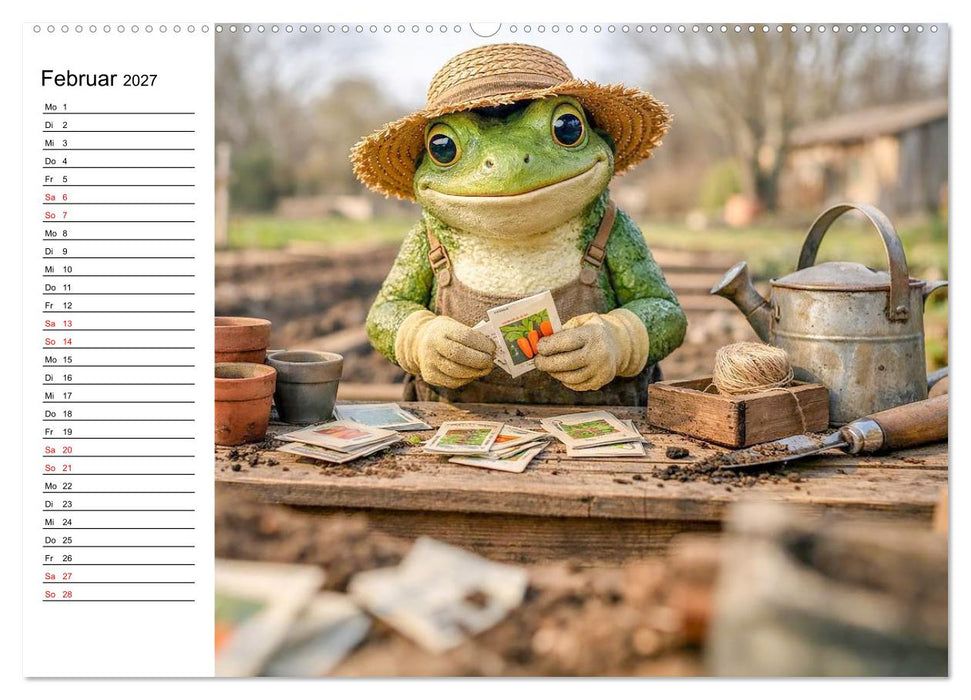 Frosch im Garten (CALVENDO Wandkalender 2027)