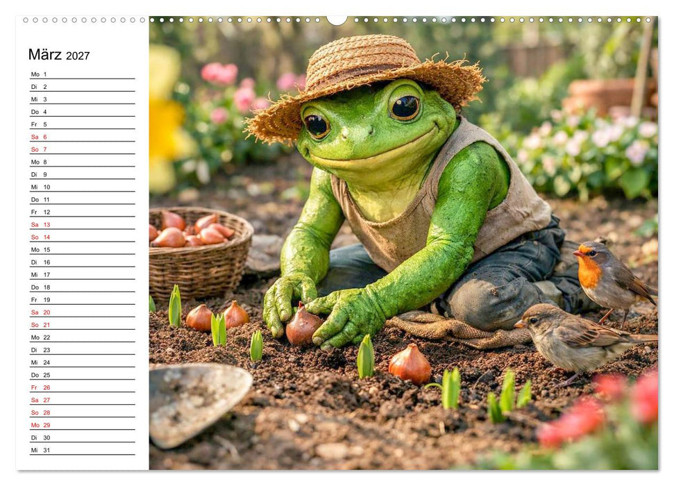 Frosch im Garten (CALVENDO Wandkalender 2027)