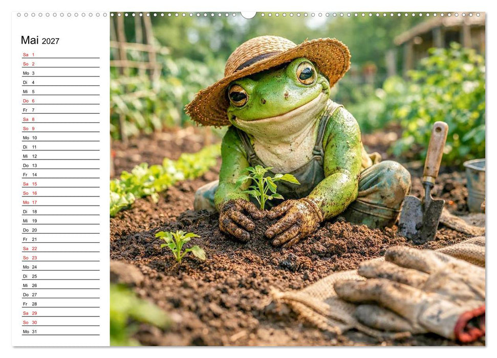 Frosch im Garten (CALVENDO Wandkalender 2027)