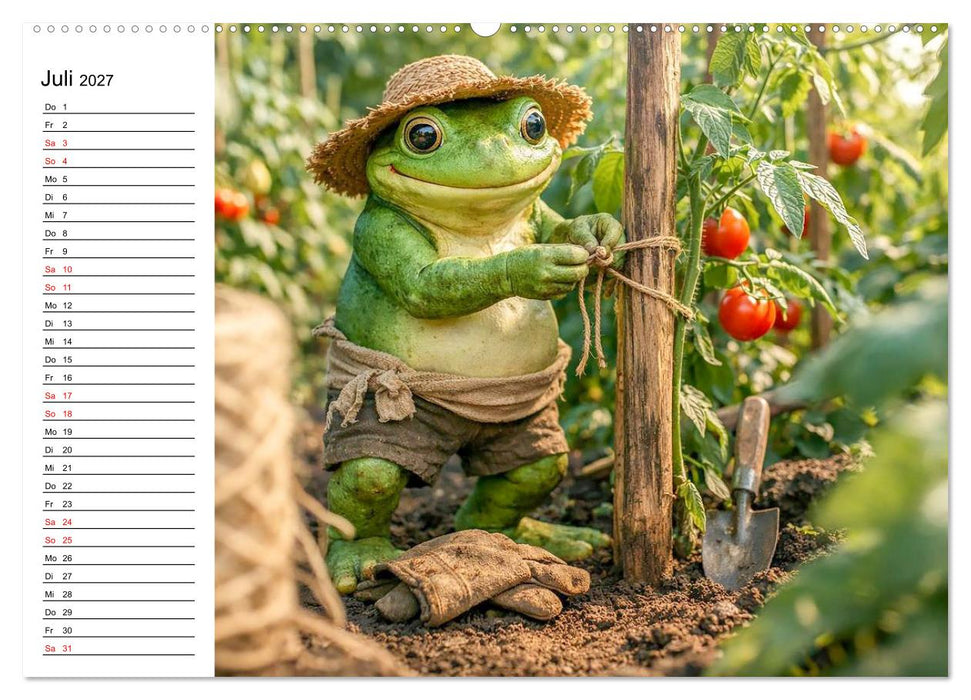 Frosch im Garten (CALVENDO Premium Wandkalender 2027)