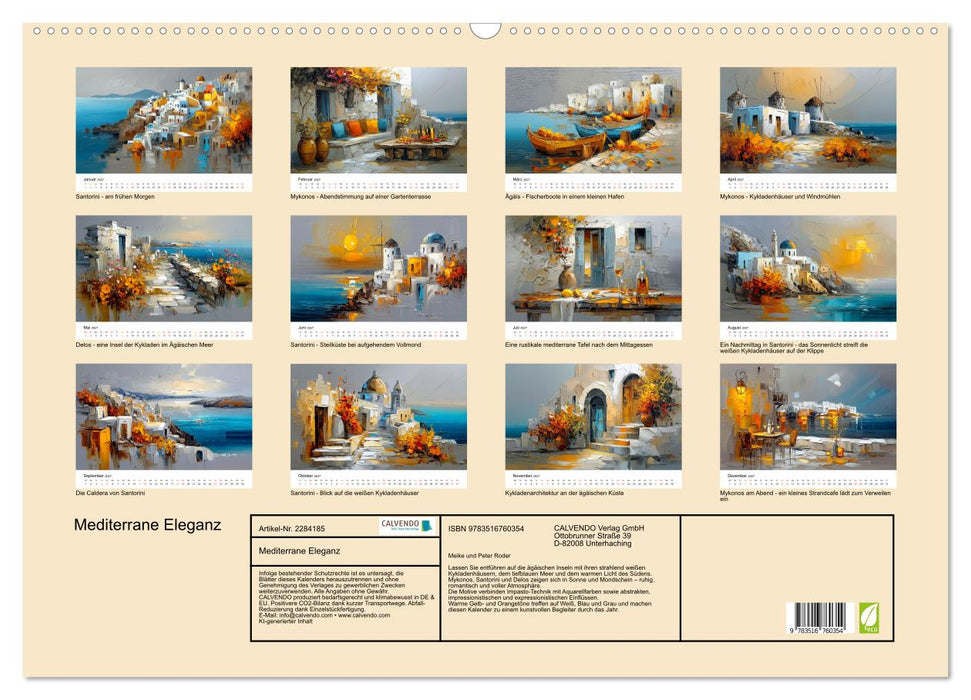 Mediterrane Eleganz (CALVENDO Wandkalender 2027)