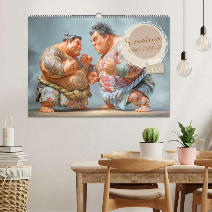Sumoringer - Humorvolle Karikaturen (CALVENDO Wandkalender 2027)