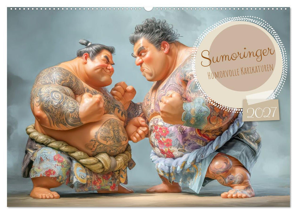 Sumoringer - Humorvolle Karikaturen (CALVENDO Wandkalender 2027)