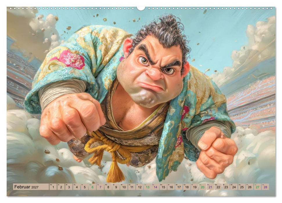 Sumoringer - Humorvolle Karikaturen (CALVENDO Wandkalender 2027)