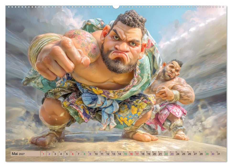 Sumoringer - Humorvolle Karikaturen (CALVENDO Wandkalender 2027)