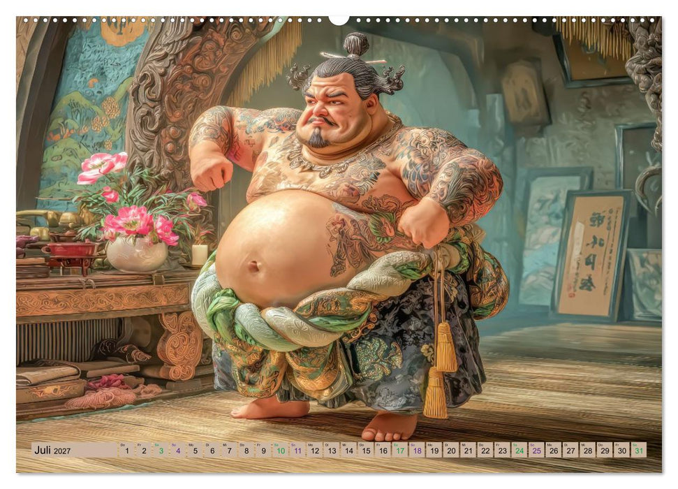 Sumoringer - Humorvolle Karikaturen (CALVENDO Premium Wandkalender 2027)