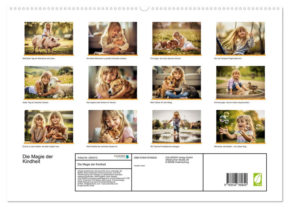 Die Magie der Kindheit (CALVENDO Premium Wandkalender 2027)