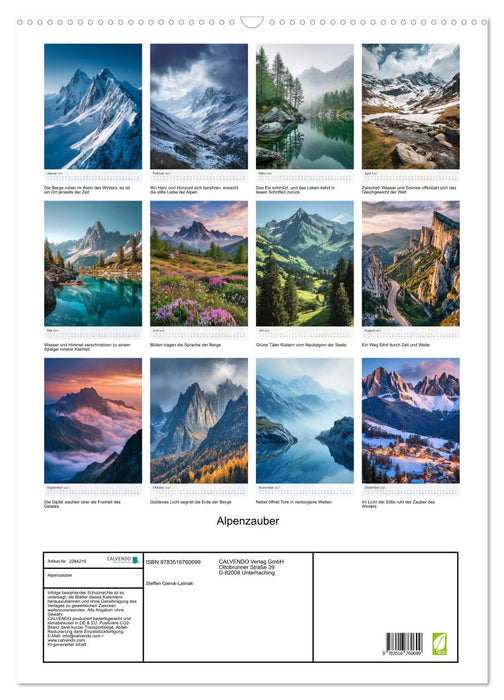 Alpenzauber (CALVENDO Wandkalender 2027)