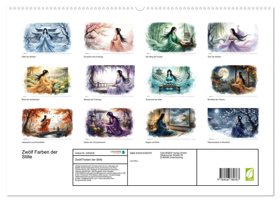 Zwölf Farben der Stille (CALVENDO Premium Wandkalender 2027)