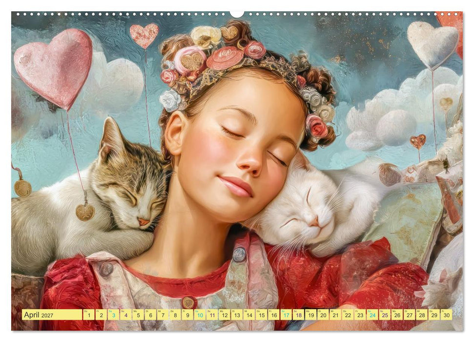 Herzpoesie - Digitale Kunstwerke (CALVENDO Wandkalender 2027)