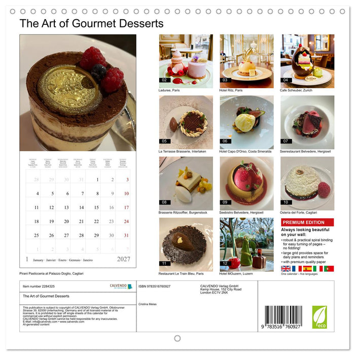 The Art of Gourmet Desserts (CALVENDO Monthly Calendar 2027)