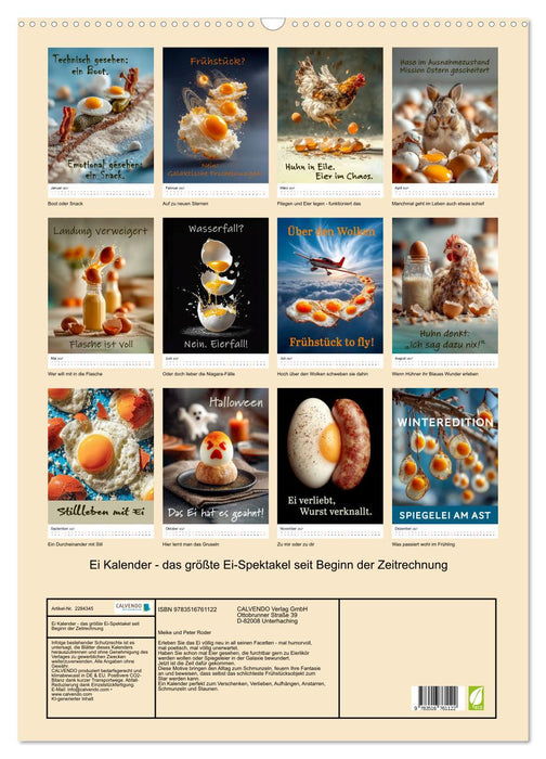 Ei Kalender - das größte Ei-Spektakel seit Beginn der Zeitrechnung (CALVENDO Wandkalender 2027)