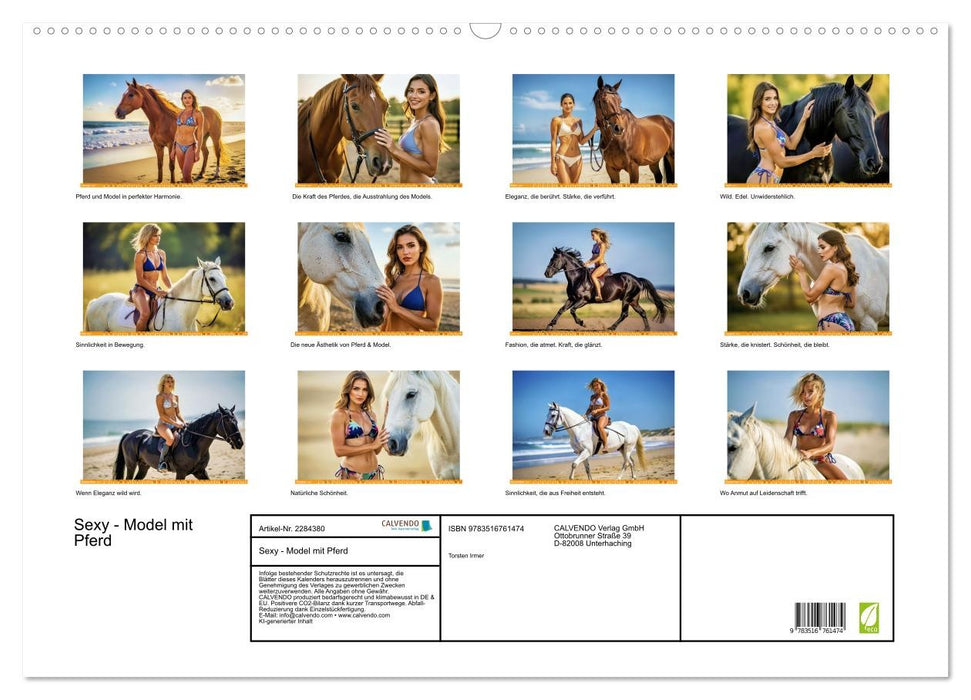 Sexy - Model mit Pferd (CALVENDO Wandkalender 2027)