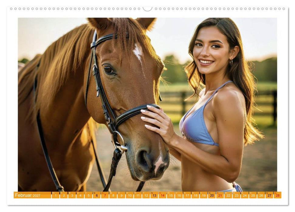 Sexy - Model mit Pferd (CALVENDO Wandkalender 2027)