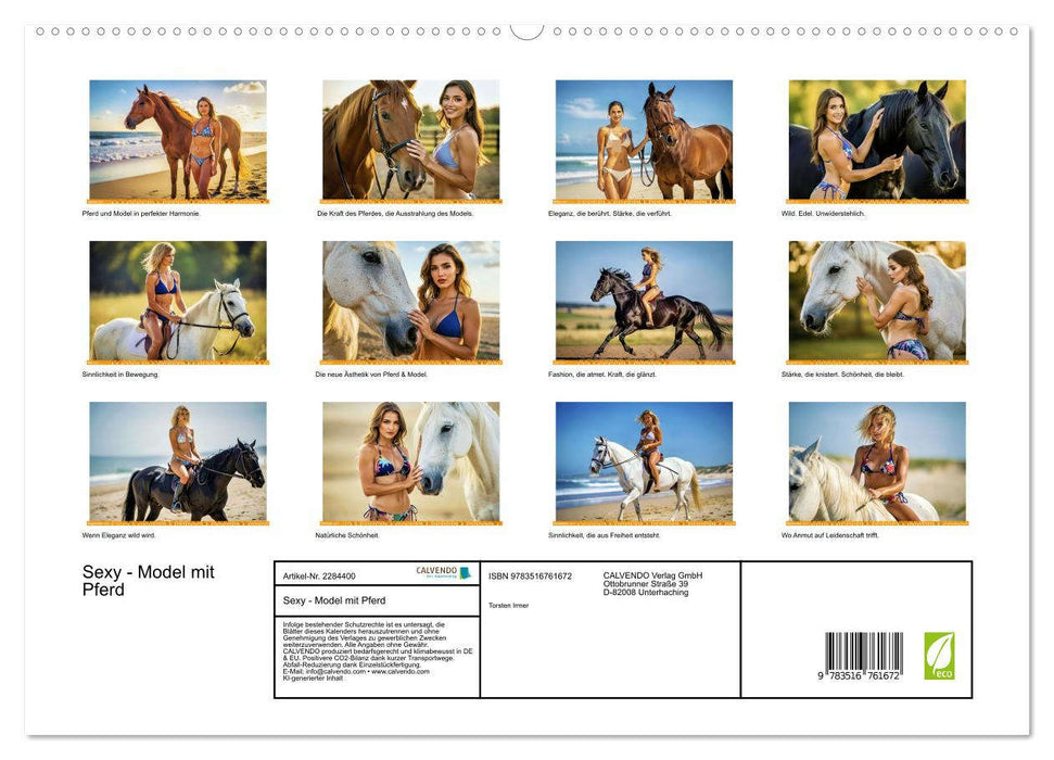 Sexy - Model mit Pferd (CALVENDO Premium Wandkalender 2027)