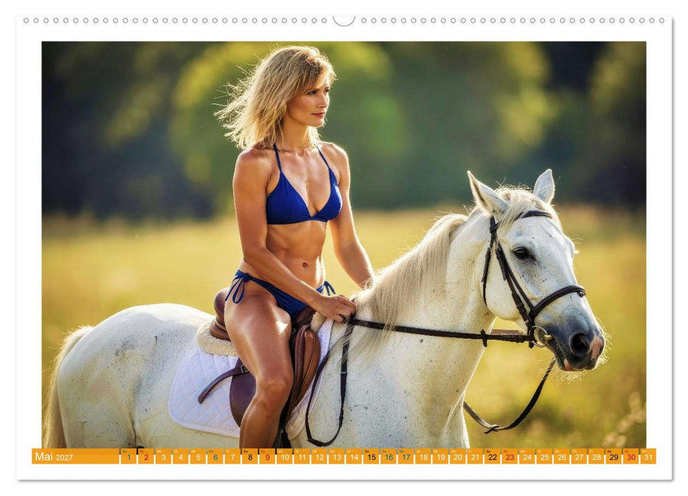 Sexy - Model mit Pferd (CALVENDO Premium Wandkalender 2027)