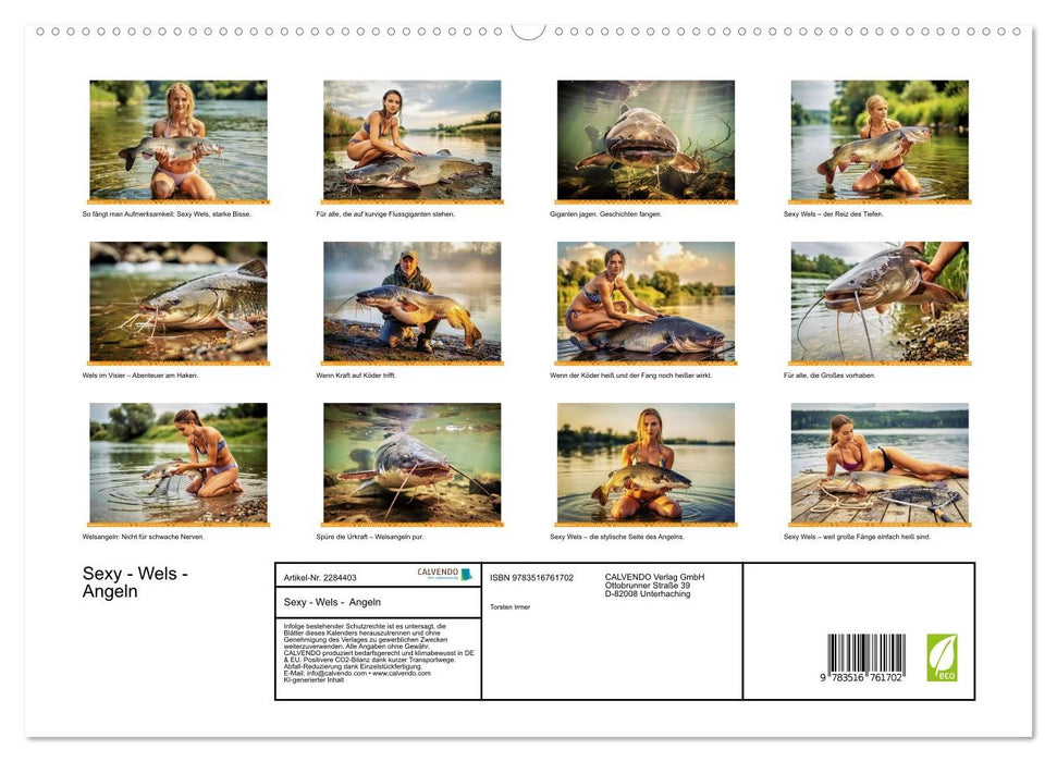 Sexy - Wels - Angeln (CALVENDO Premium Wandkalender 2027)