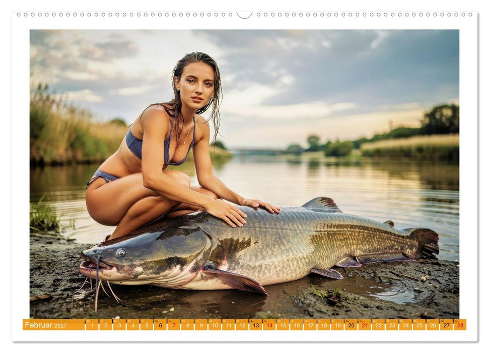 Sexy - Wels - Angeln (CALVENDO Premium Wandkalender 2027)