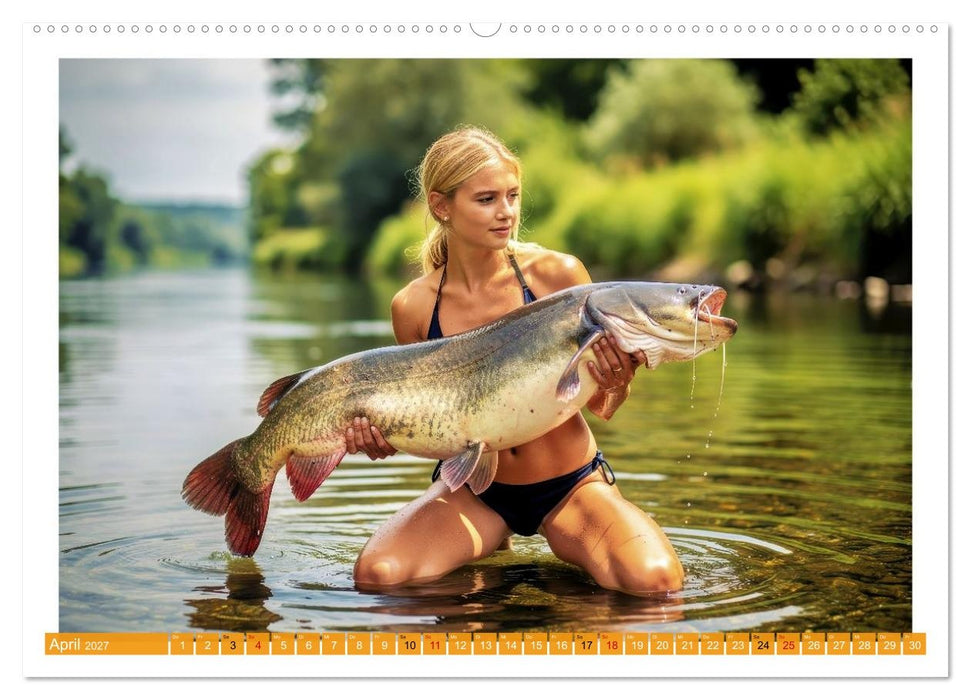 Sexy - Wels - Angeln (CALVENDO Premium Wandkalender 2027)