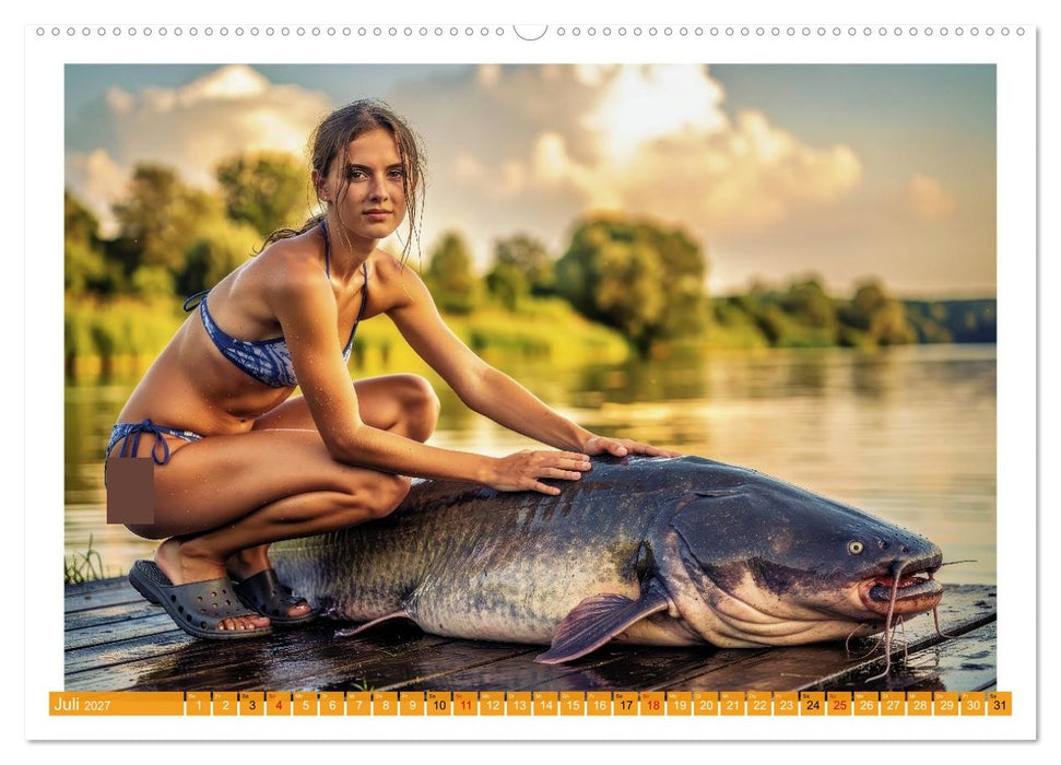Sexy - Wels - Angeln (CALVENDO Premium Wandkalender 2027)