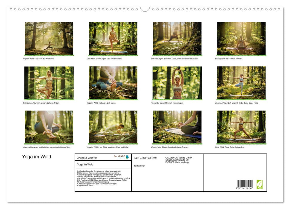 Yoga im Wald (CALVENDO Wandkalender 2027)