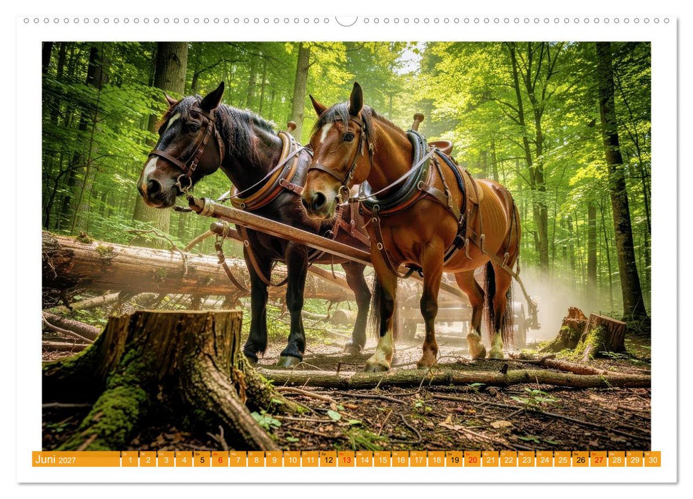 Arbeitspferde in Action (CALVENDO Wandkalender 2027)