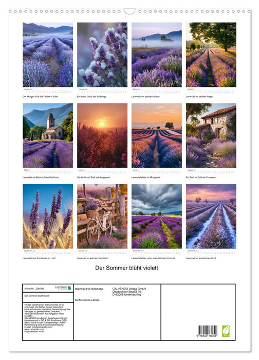 Der Sommer blüht violett (CALVENDO Wandkalender 2027)