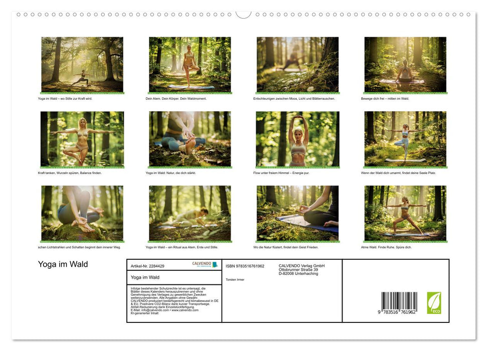 Yoga im Wald (CALVENDO Premium Wandkalender 2027)