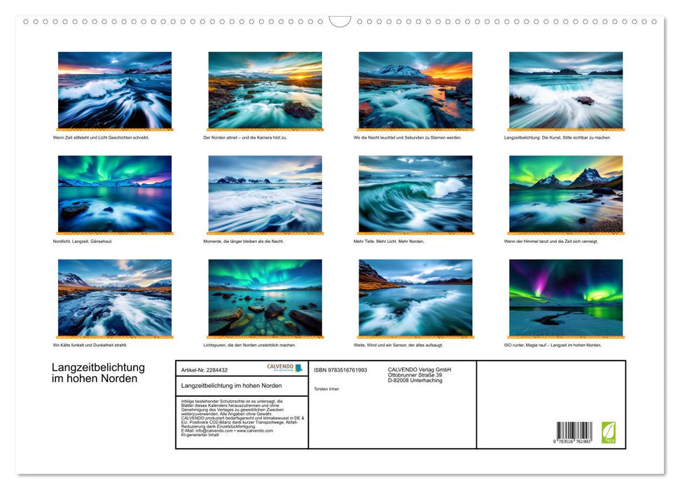 Langzeitbelichtung im hohen Norden (CALVENDO Wandkalender 2027)