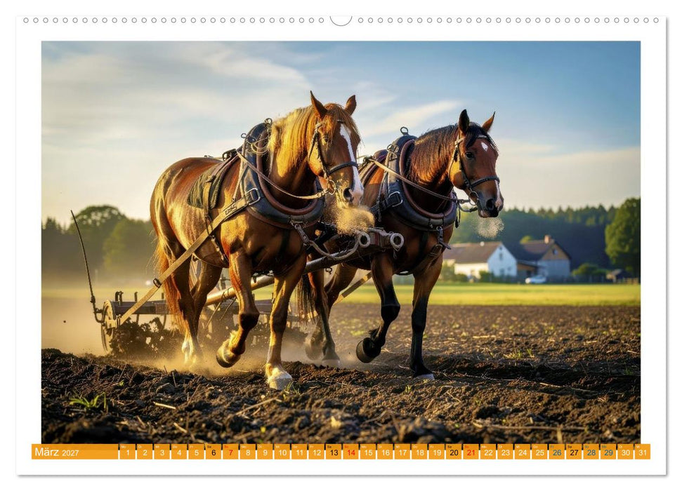 Arbeitspferde in Action (CALVENDO Premium Wandkalender 2027)