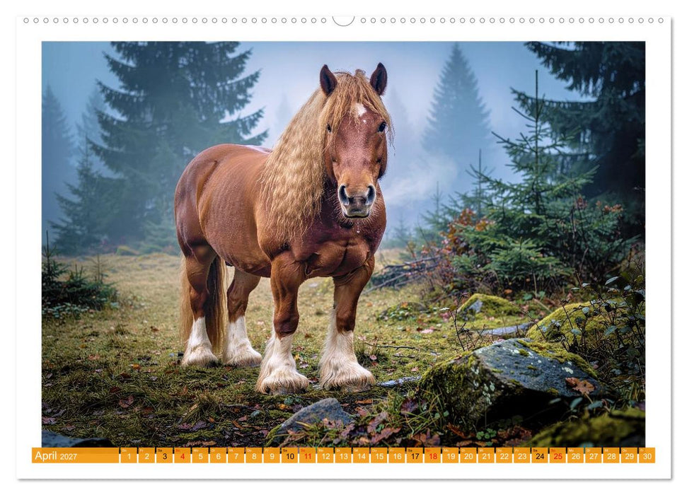 Arbeitspferde in Action (CALVENDO Premium Wandkalender 2027)
