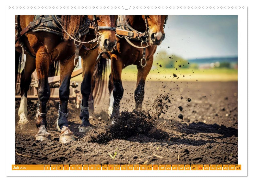 Arbeitspferde in Action (CALVENDO Premium Wandkalender 2027)
