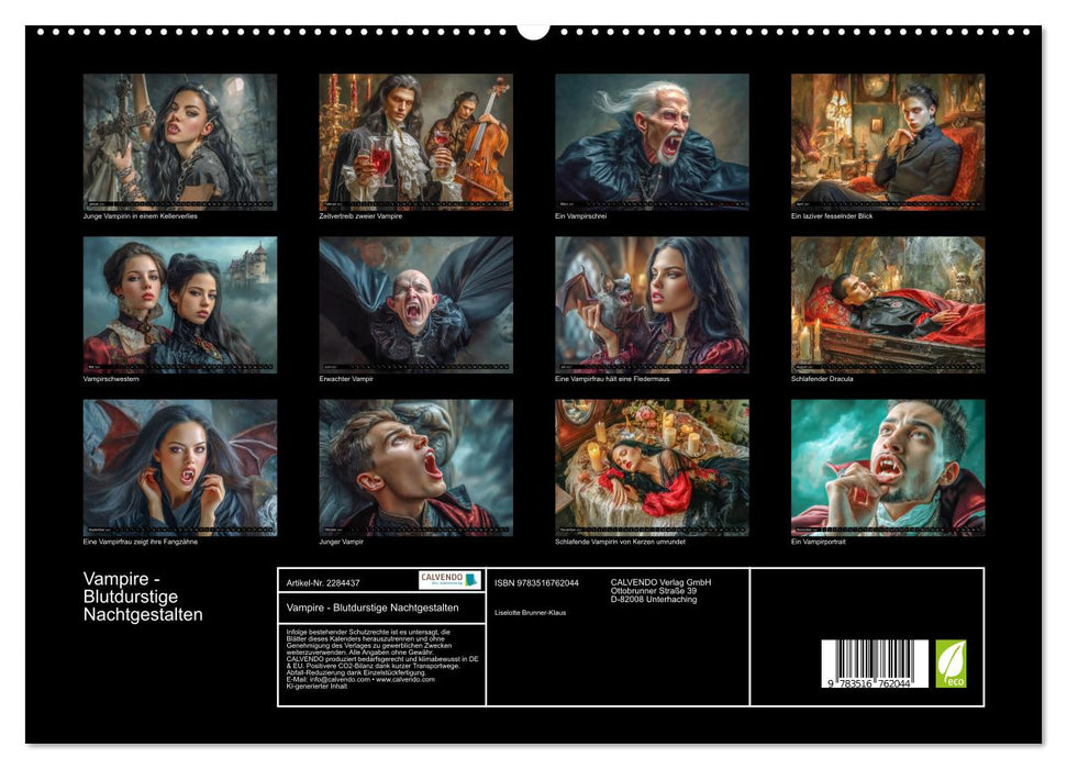 Vampire - Blutdurstige Nachtgestalten (CALVENDO Premium Wandkalender 2027)