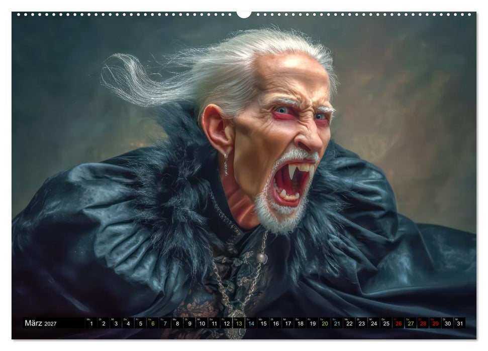 Vampire - Blutdurstige Nachtgestalten (CALVENDO Premium Wandkalender 2027)