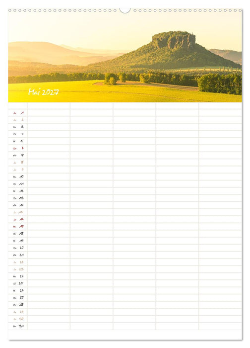 Familienkalender - Wandern im Elbsandsteingebirge (CALVENDO Wandkalender 2027)