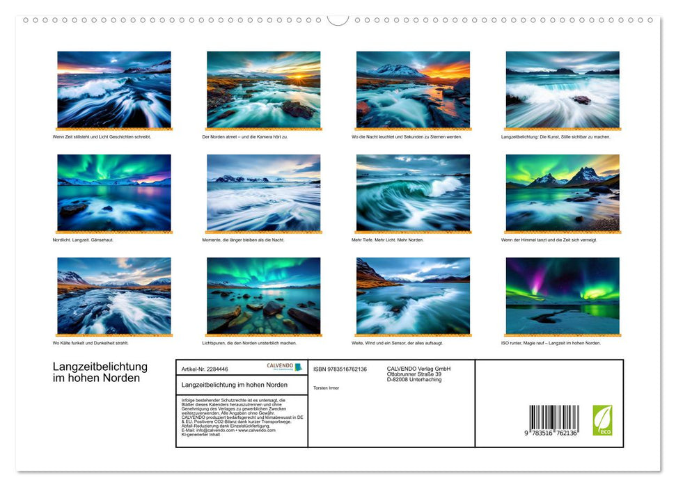 Langzeitbelichtung im hohen Norden (CALVENDO Premium Wandkalender 2027)
