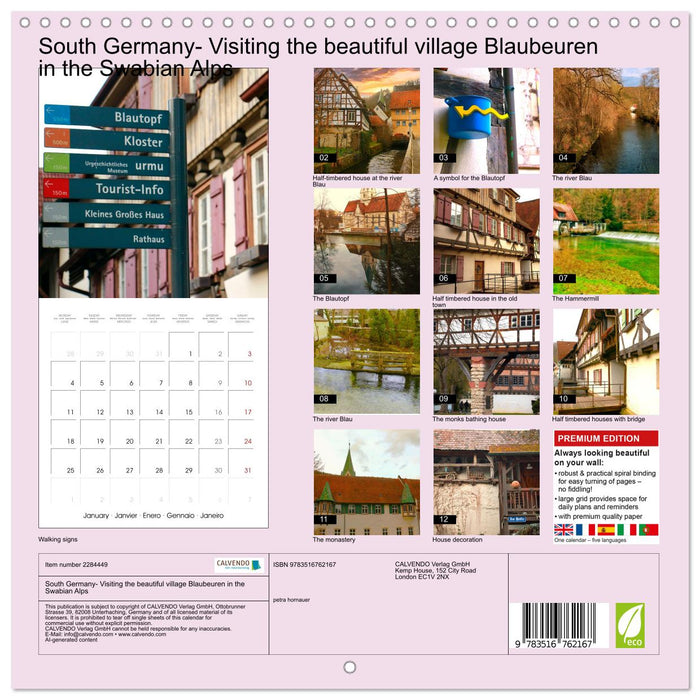 South Germany- Visiting the beautiful village Blaubeuren in the Swabian Alps (CALVENDO Monthly Calendar 2027)
