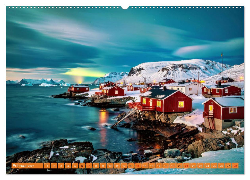 Langzeitbelichtung vor Grönland (CALVENDO Wandkalender 2027)