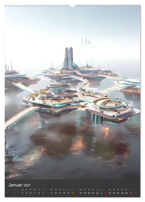 Future Cities – Visionen der Städte von morgen (CALVENDO Premium Wandkalender 2027)