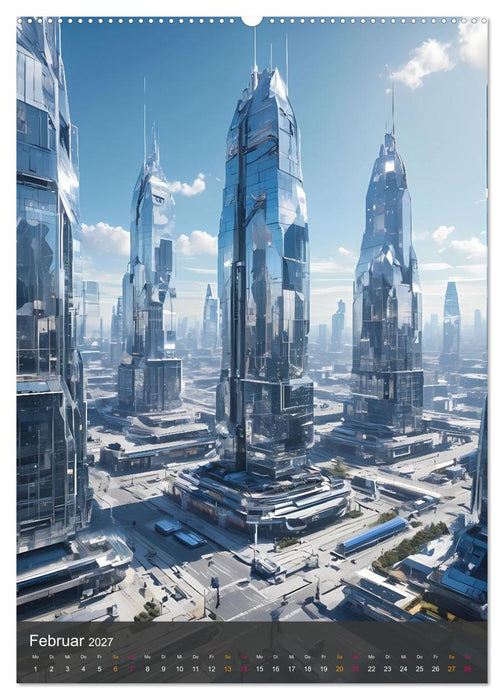 Future Cities – Visionen der Städte von morgen (CALVENDO Premium Wandkalender 2027)